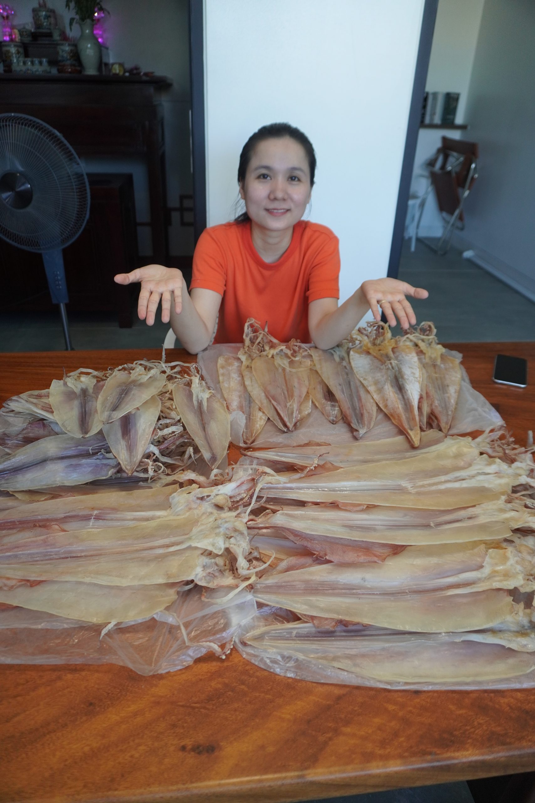 Mực khô đủ size phù hợp yêu cầu của khách